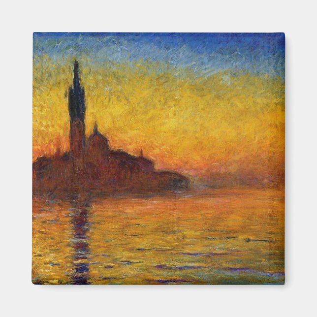 Monet Sunset Venice Colorful Impressionism Art Magnet (Front)