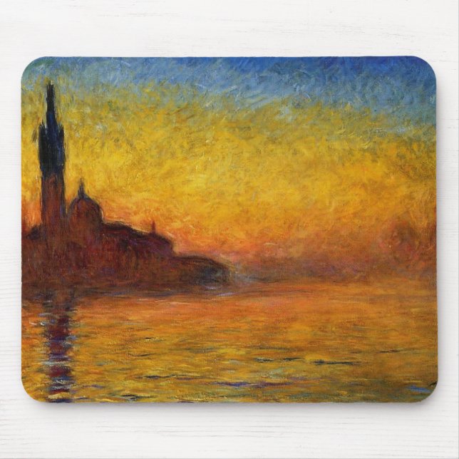 Monet Sunset Venice Colorful Impressionism Art Mouse Mat (Front)