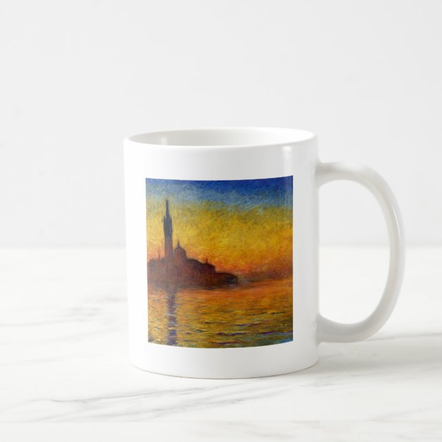 Monet Sunset Venice Colourful Impressionism Art Coffee Mug (Right)