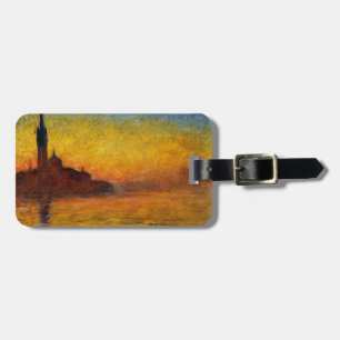 Monet Sunset Venice Colourful Impressionism Art Luggage Tag