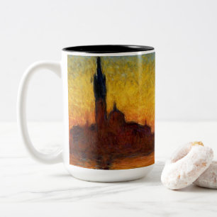 Monet Sunset Venice Colourful Impressionism Art Two-Tone Coffee Mug