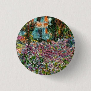 Monet The Artist’s Garden at Giverny  3 Cm Round Badge