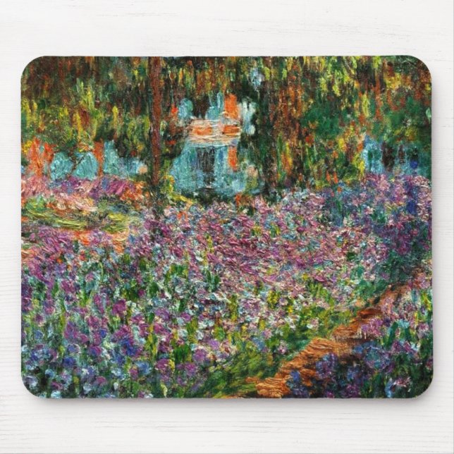 Monet The Artist’s Garden at Giverny  Mouse Mat (Front)