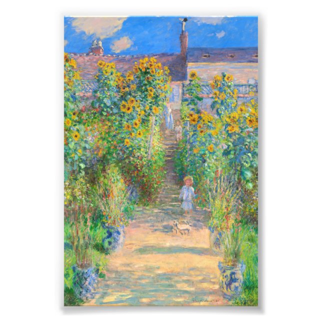 Monet The Artist's Garden at Vétheuil Photo Print (Front)
