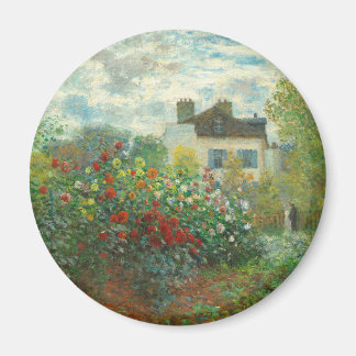 Monet The Artists Garden in Argenteuil Magnet