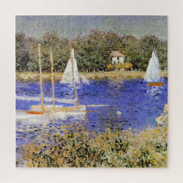 Monet - The Basin at Argenteuil, fine art painting Jigsaw Puzzle (Vertical)