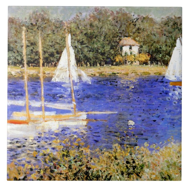 Monet - The Basin at Argenteuil Tile (Front)