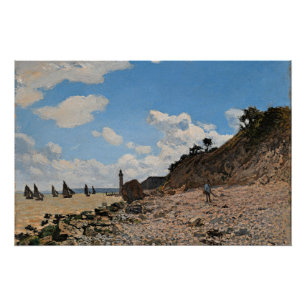 Monet - The Beach at Honfleur Poster