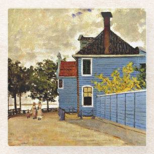 Monet - The Blue House at Zaandam Glass Coaster