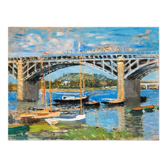Monet - The Bridge over the Seine, Photo Print (Front)