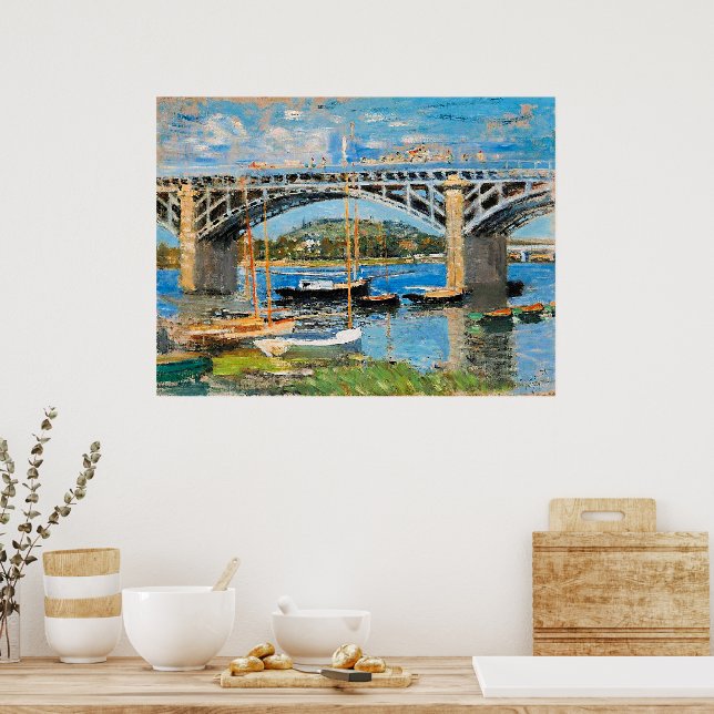 Monet - The Bridge over the Seine, Poster (Kitchen)