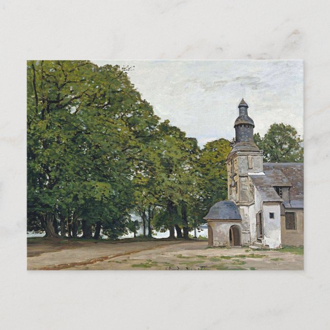 Monet - The Chapel Notre Dame de Grace Postcard (Front)