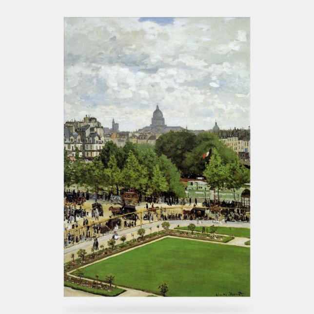 Monet - The Garden of the Princess Acrylic Sign (Front)