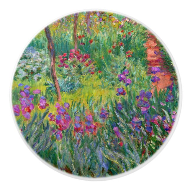 Monet “The Iris Garden at Giverny” Ceramic Knob (Front)
