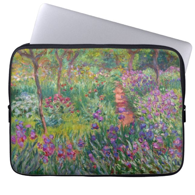 Monet “The Iris Garden at Giverny” Laptop Sleeve (Front)