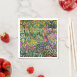 Monet - The Iris Garden at Giverny Napkin<br><div class="desc">Claude Monet's famous painting,  The Iris Garden at Giverny.</div>