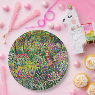 Monet - The Iris Garden at Giverny Paper Plates