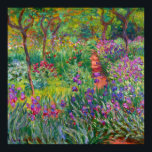 Monet “The Iris Garden at Giverny” Poster<br><div class="desc">Monet was a founder of French Impressionist painting, of which “The Iris Garden at Giverny” (painted between 1899 and 1900) is a beautiful example. It’s a celebration of colour, light and movement. When Monet purchased the Giverny estate, he redesigned the flower garden already planted on its grounds. His preference for...</div>