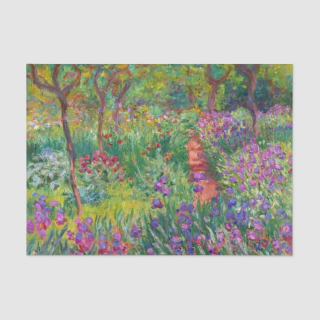 Monet “The Iris Garden at Giverny” Tissue Paper (Front)
