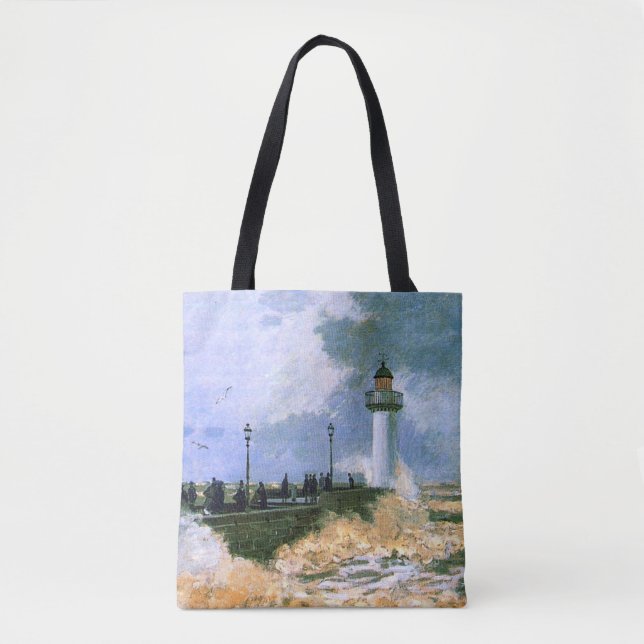 Monet - The Jetty at Le Havre Tote Bag (Front)