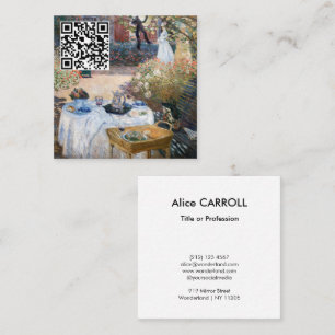 Monet - The Luncheon, decorative panel - QR Code Square Business Card