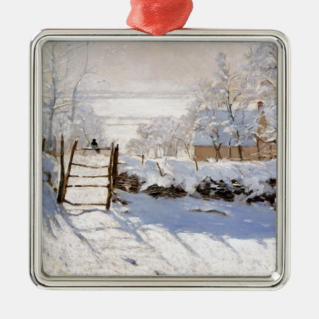 Monet - The Magpie Metal Tree Decoration (Front)