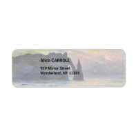 Monet - The Manneport, Cliff at Etretat, Sunset