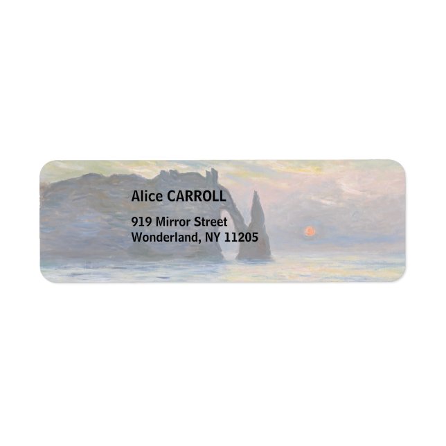 Monet - The Manneport, Cliff at Etretat, Sunset (Front)