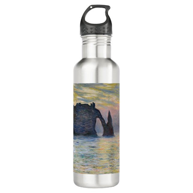 Monet - The Manneport, Cliff at Etretat, Sunset 710 Ml Water Bottle (Front)