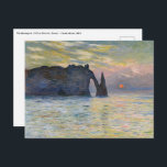Monet - The Manneport, Cliff at Etretat, Sunset Postcard<br><div class="desc">The Manneport,  Cliff at Etretat,  Sunset / Etretat,  soleil couchant - Claude Monet,  1883</div>