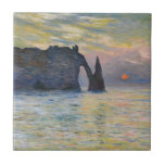 Monet - The Manneport, Cliff at Etretat, Sunset Tile<br><div class="desc">The Manneport,  Cliff at Etretat,  Sunset / Etretat,  soleil couchant - Claude Monet,  1883</div>