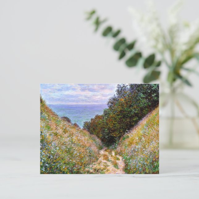 Monet - The Path at La Cavee, Pourville, Postcard (Standing Front)