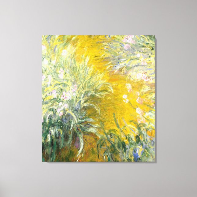 Monet,The Path through the Irises Canvas Print (Front)