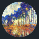 Monet - The Poplars in Autumn Classic Round Sticker<br><div class="desc">The Poplars in Autumn,  fine art painting by Claude Monet,  1891</div>