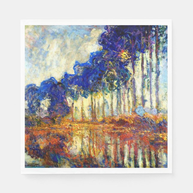 Monet - The Poplars in Autumn, Napkin (Front)