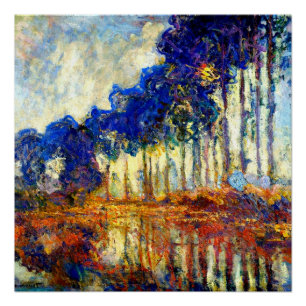 Monet - The Poplars in Autumn Poster