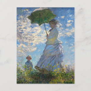Monet The Promenade Woman with a Parasol Postcard