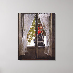 Monet - The Red Kerchief Canvas Print