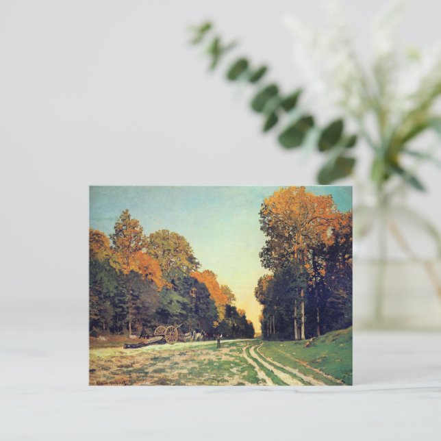 Monet - The Road from Chailly to Fontainebleau Postcard (Standing Front)