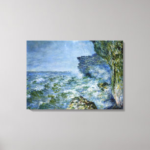 Monet - The Sea at Fecamp, Impressionism artwork Canvas Print