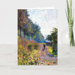 Monet - The Sheltered Path Card<br><div class="desc">The Sheltered Path,  1873 painting by French Impressionist artist Claude Monet</div>