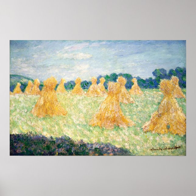 Monet - The Young Ladies Of Giverny Sun Effect Poster (Front)