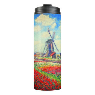 Monet Tulips Windmill Thermal Tumbler