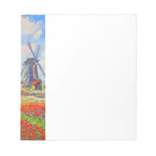 Monet Tulips Windmill Updated Notepad