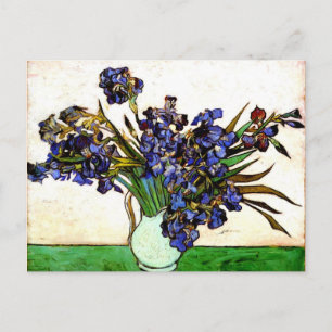 Monet - Vase with Irises Postcard