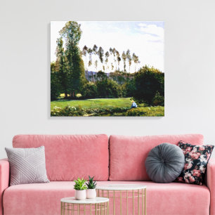 Monet - View at Rouelles Le Havre Canvas Print