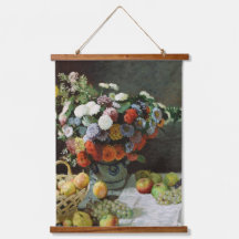 Monet Vintage Still Life with Flowers and Fruit