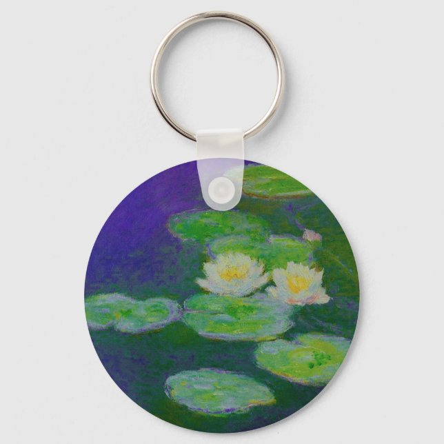 Monet Water Lilies 1897 Key Chain (Front)