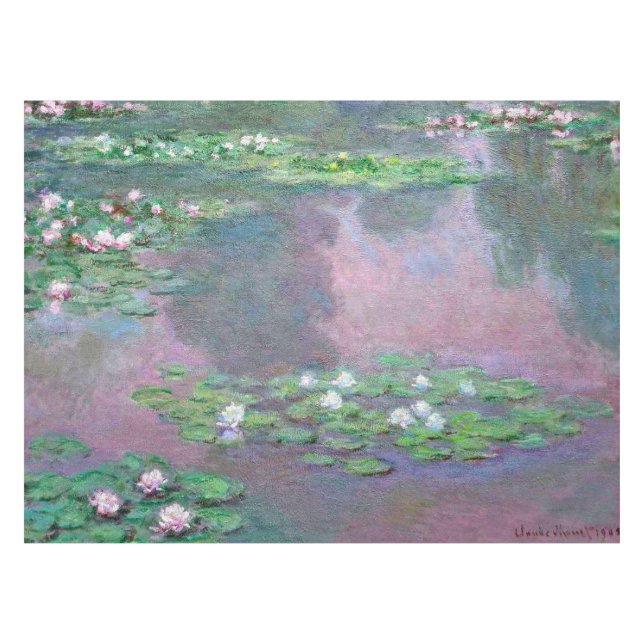 Monet Water Lilies 1905 Fine Art Tablecloth (Front (Horizontal))