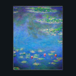 Monet Water Lilies 1906 Card<br><div class="desc">Card featuring Claude Monet’s oil painting Water Lilies (1906). A serene still life of the interplay between light and reflection upon beautiful water lilies in a pond. A great gift for fans of impressionism and French art.</div>